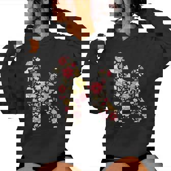 Floral Flower Poodle Mom Grandma Women Hoodie | Mazezy