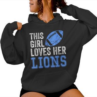 This Girl Loves Her Lions Women Hoodie - Thegiftio UK