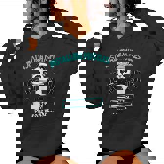 Installing Muscle Panda Weight Lifting Barbell Fitness Sin Mangas Sudadera con capucha para mujer - Regaloses