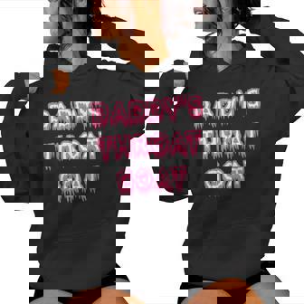 Pink Daddy's Throat Goat Adult Humor Sarcastic Women Hoodie - Seseable
