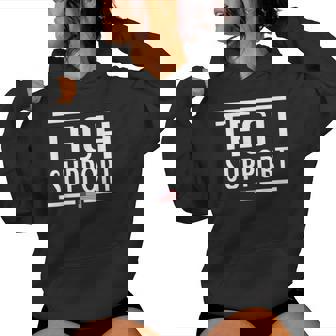 Tech Support For American Flag Women Hoodie - Seseable