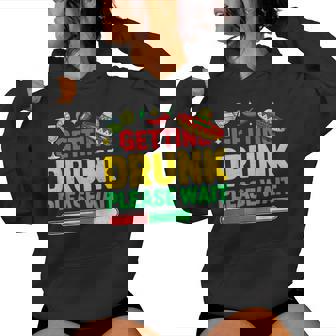 Getting Drunk Please Wait Cinco De Mayo Women Women Hoodie | Mazezy