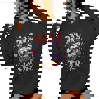 Girls Just Wanna Have Fun Retro 80S Throwback Memories Vibe Women Hoodie | Seseable CA