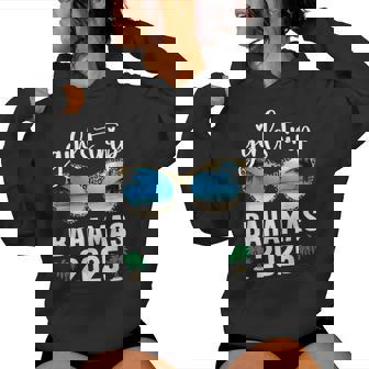 Girls Trip Bahamas 2025 Leopard Sunglasses Summer Vacation Women's Hoodie - Monsterry