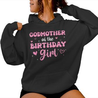 Godmother Of The Birthday Pink Girl Matching Family Women Hoodie - Monsterry