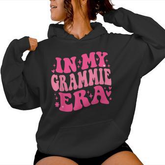 In My Grammie Era Lover Groovy Retro Mom Mother's Day Small Black Women Hoodie - Thegiftio UK