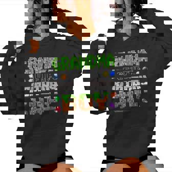 Grandma Of The Birthday Boy Game Pixel Number Birthday Party Women Hoodie - Thegiftio UK