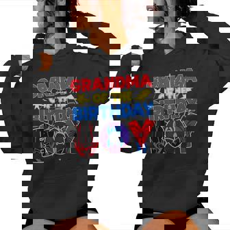 Grandma Of The Birthday Boy Matching Spider Family Birthday Women Hoodie - Seseable