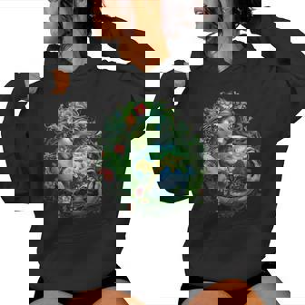 Green Mother Nature Earth Day Earth Mother Girl Women Hoodie | Mazezy