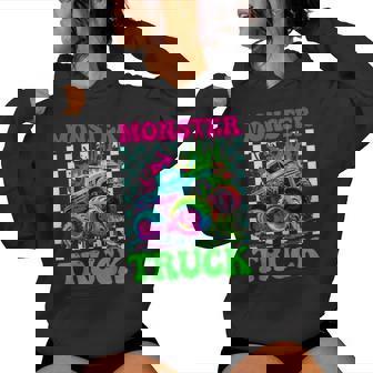 Groovy 80'S 90'S Monster Truck Monster Truck Mama Women Hoodie | Mazezy