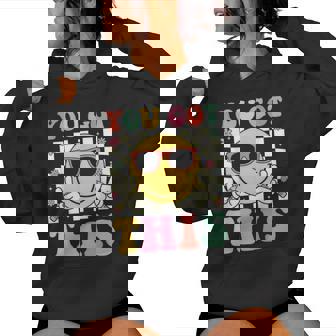 Groovy You Got This Smile Face Testing Day Teacher Womens Women Hoodie - Seseable