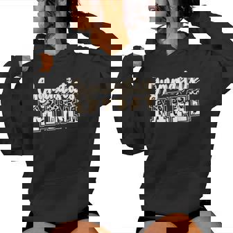 Gymnastics Mimi Leopard Grandma Mimi Of A Gymnast Mimi Women Hoodie - Seseable