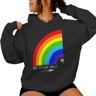 My Other Half Gay Couple Rainbow Pride Cool Lgbt Kapuzenpullover für Damen - Geschenkecke