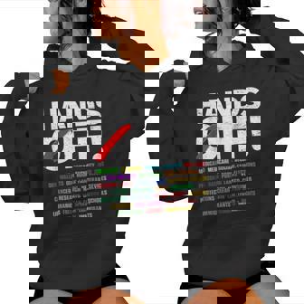 Hands Off Protest For Womens Women Hoodie | Mazezy