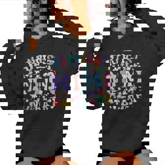 Happiest Mimi On Earth Family Trip Squad Groovy Grandma Women Hoodie - Seseable