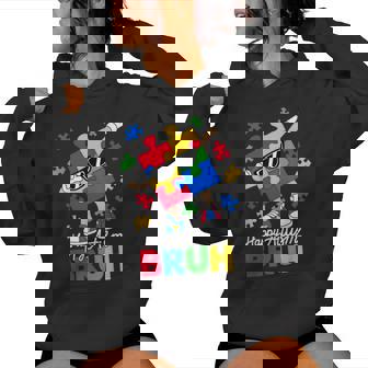 Happy Autism Bruh I Wear Blue My Son Autism Awareness Mom Women Hoodie - Thegiftio UK
