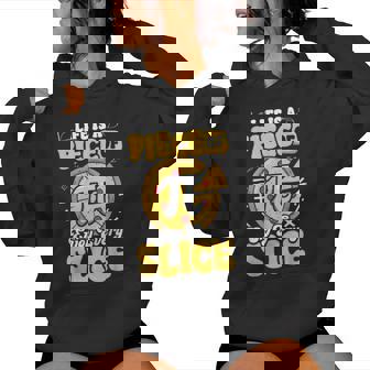 Happy Pi Day Life Is Piece Of Pizza Pie Foodie Math Teacher Women Hoodie - Seseable