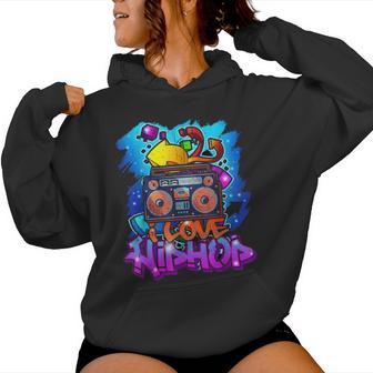 Hiphop Graffiti Music For Boys Girls Freestyle Kapuzenpullover für Damen - Geschenkecke