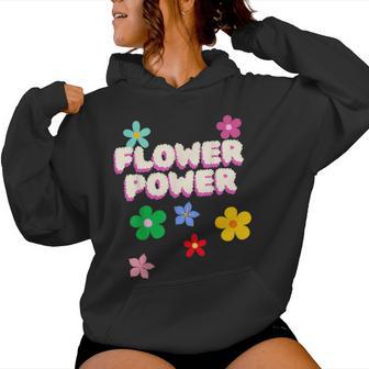 Hippie Costume 60S 70S Flower Power Süßes Groovy 70Er 60Er Jahre Party Schwarz Geblümt Crew-Ausschnitt S Erwachsene Party Retro Flower Kapuzenpullover für Damen - Geschenkecke