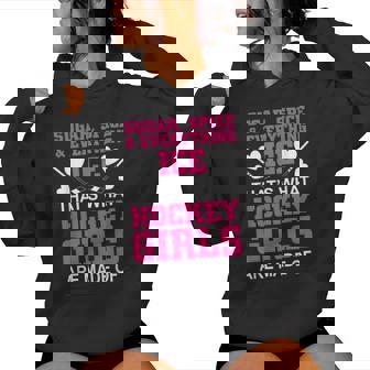 Hockey Girls Shirts Sugar Spice & Everything Ice Women's Hoodie - Monsterry