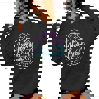 Hockey Mom Crazy Proud Ice Always Loud Tie Dye Mother's Day Women Hoodie - Seseable