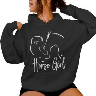 Horse & Rider Horse Girl Riding Girls Women's S Kapuzenpullover für Damen - Geschenkecke