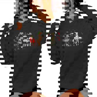 Horse Breeds Christmas Xmas Horseback Riding For Women Girls Women's Hoodie - Monsterry