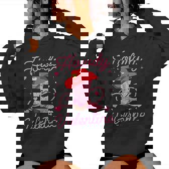 Howdy Christmas Western Cowgirl Boots Pink Xmas Pajamas Women's Hoodie - Monsterry