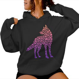 Howling Wolf Children's Wolf Silhouette Women's Wolves Girls Kapuzenpullover für Damen - Geschenkecke