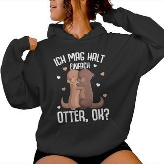 Ich Mag Halt Otter Seeotter Children's Girls' Women's Kapuzenpullover für Damen - Geschenkecke