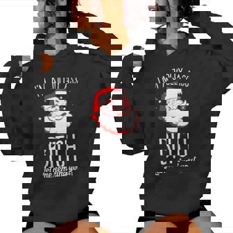 I'm A Jolly Ass Bitch Offensive Xmas Rude Santa Women's Hoodie - Monsterry