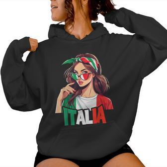 Italy Flag Woman Sunglasses Girls Italy & Italia Kapuzenpullover für Damen - Geschenkecke