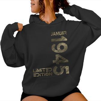 January 1945 Man Woman 80Th Birthday Limited Edition Kapuzenpullover für Damen - Geschenkecke