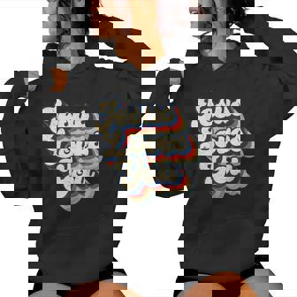 Jesus Loves Retro Vintage Christian Faith Hippie Women's Hoodie - Monsterry