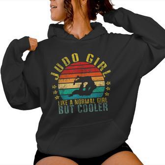 Judo Girl Like A Normal Girl But Cool Retro Kapuzenpullover für Damen - Geschenkecke