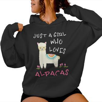 Just A Girl Who Loves Alpacas Alpacas Slogan Kapuzenpullover für Damen - Geschenkecke