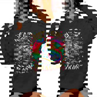 Just A Girl Who Loves Dragons Cute Dragon Women's Hoodie - Monsterry