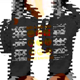 Just A Girl Who Loves Emoticônesisages D'émotion Mignons Et Drôles Sweat à capuche femme - Cadeauxyz