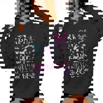 Just a Girl Who Loves Gymnastics And Dogs Gymnast Dog Lover Women's Hoodie - Monsterry