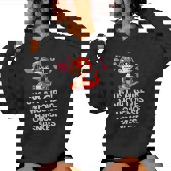 Just a Girl Who Loves Hognose Snakes For Snakes Lovers Women's Hoodie - Monsterry