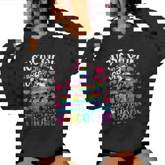 Just A Girl Who Loves Monster Trucks And Unicorns Women Hoodie - Monsterry