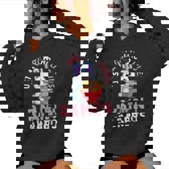 Kawaii Bunny Rabbit Ramen Noodles Japanese Anime Teen Girl Women's Hoodie - Monsterry