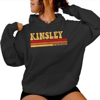 Kinsley Name Personalized Cute Idea Vintage Kinsley Women Hoodie - Thegiftio UK