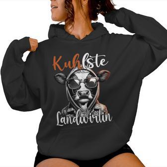 Kuhlste Landwirtin Für Landwirt Women's Farmer Cow Kapuzenpullover für Damen - Geschenkecke