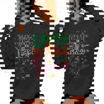 Little Miss Pumpkin Spice Season Halloween Harvest Girls Fun Women's Hoodie - Monsterry
