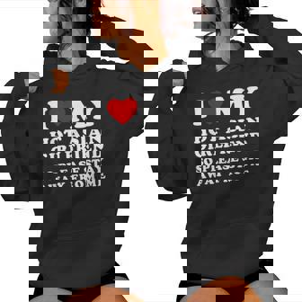 I Love My Hot Asian Girlfriend So Please Stay Away From Me Women's Hoodie - Monsterry