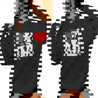 I Love My Mum I Heart My Mom Women Hoodie - Seseable