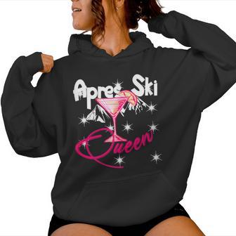 Lustiges Kostüm Wintersport Spruch Apres Ski Queen Partysekt Kapuzenpullover für Damen - Geschenkecke