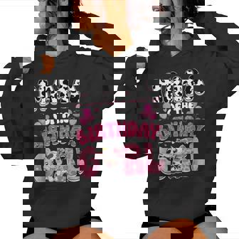 Mama Of The Birthday Girl Cow Farm Family 1St Birthday Women Hoodie - Thegiftio UK