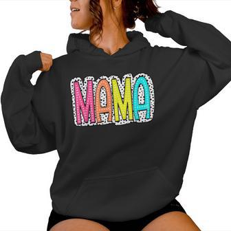 Mama Dalmatian Dots For Grandma Mom Women Women Hoodie - Thegiftio UK